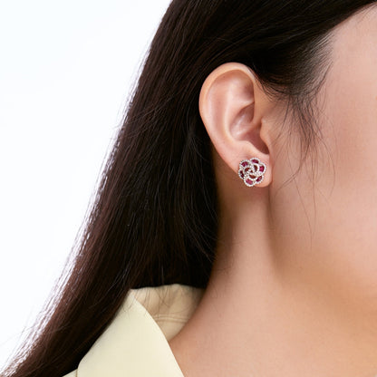 [Royal Jewelry]Exquisite Flower Shape Daily Earrings