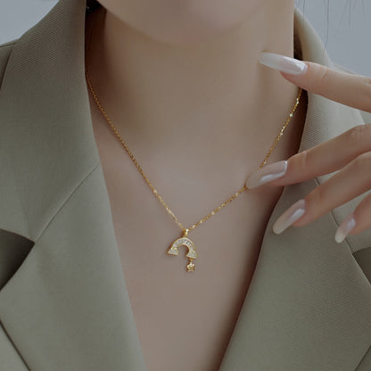 [Royal Jewelry]Unique Rainbow Star Necklace