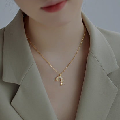 [Royal Jewelry]Unique Rainbow Star Necklace