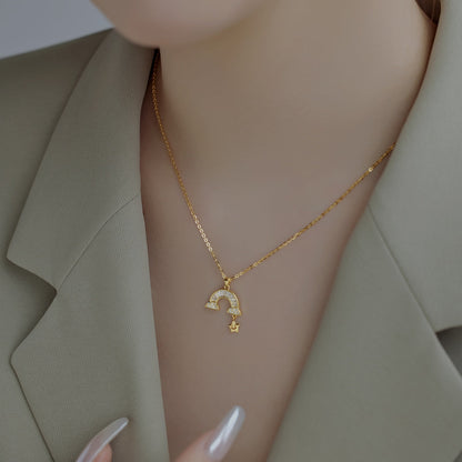 [Royal Jewelry]Unique Rainbow Star Necklace