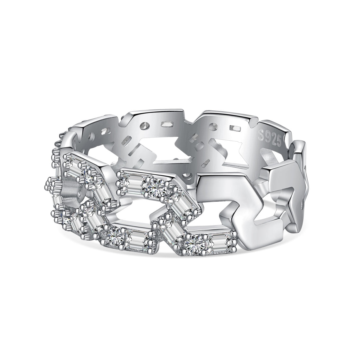[Royal Jewelry]Sparkling Vibrant Emerald Cut Daily Ring