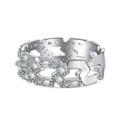 [Royal Jewelry]Sparkling Vibrant Emerald Cut Daily Ring