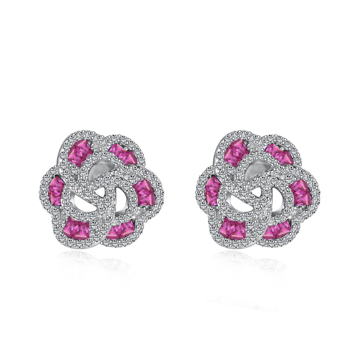 [Royal Jewelry]Exquisite Flower Shape Daily Earrings