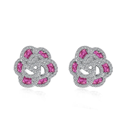 [Royal Jewelry]Exquisite Flower Shape Daily Earrings