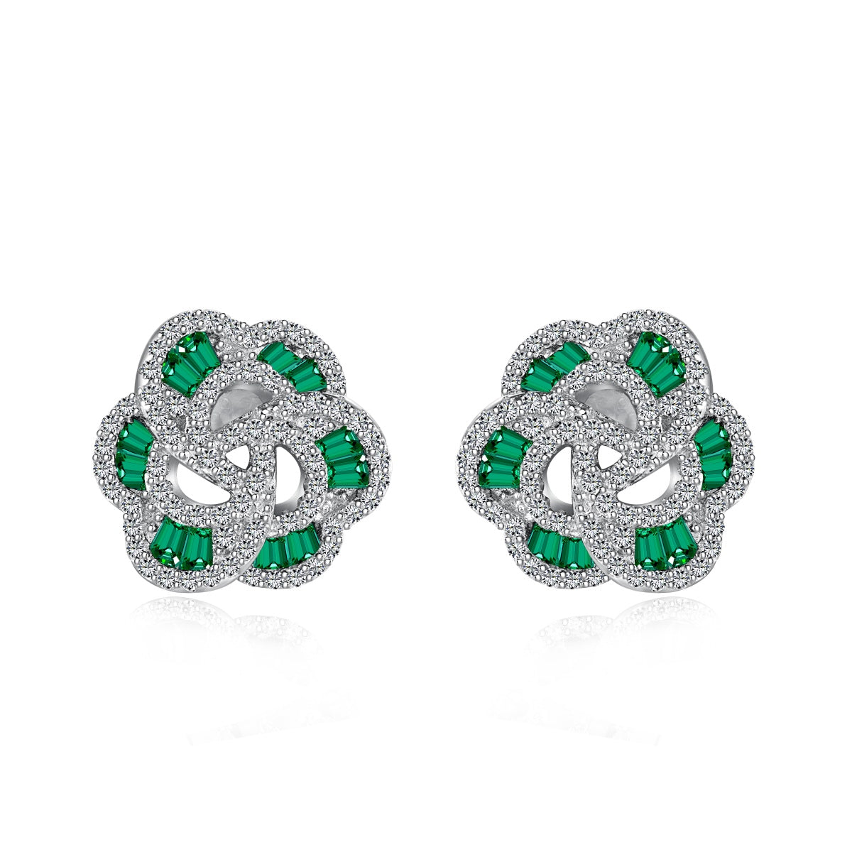[Royal Jewelry]Exquisite Flower Shape Daily Earrings