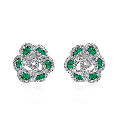 [Royal Jewelry]Exquisite Flower Shape Daily Earrings
