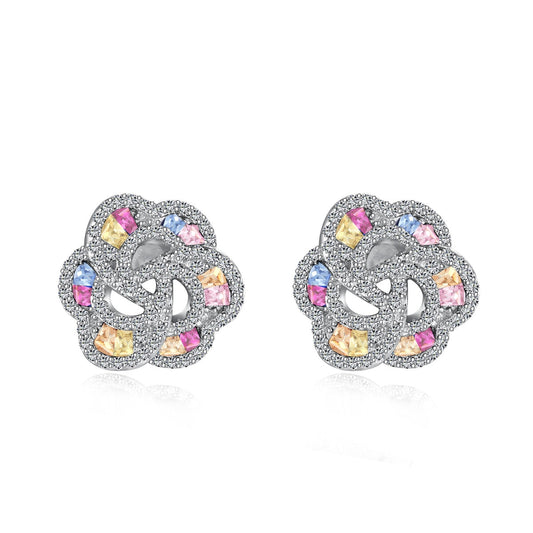 [Royal Jewelry]Exquisite Flower Shape Daily Earrings