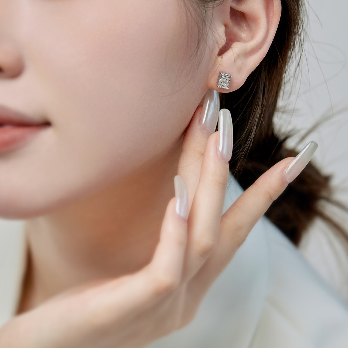 [Royal Jewelry]Radiant Luxurious Princess Cut Daily Earrings