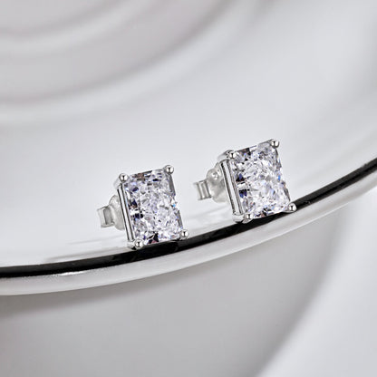 [Royal Jewelry]Radiant Luxurious Princess Cut Daily Earrings