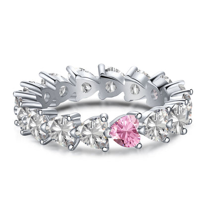 [Royal Jewelry]0.25 Carat Radiant Romance Heart Cut Lover Ring