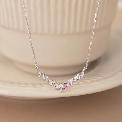 [Royal Jewelry]Dazzling Rainbow Necklace
