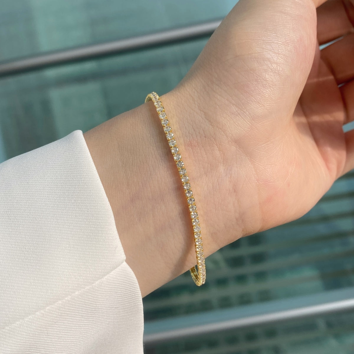 [Royal Jewelry]Radiant Colorful Round Cut Party Bracelet