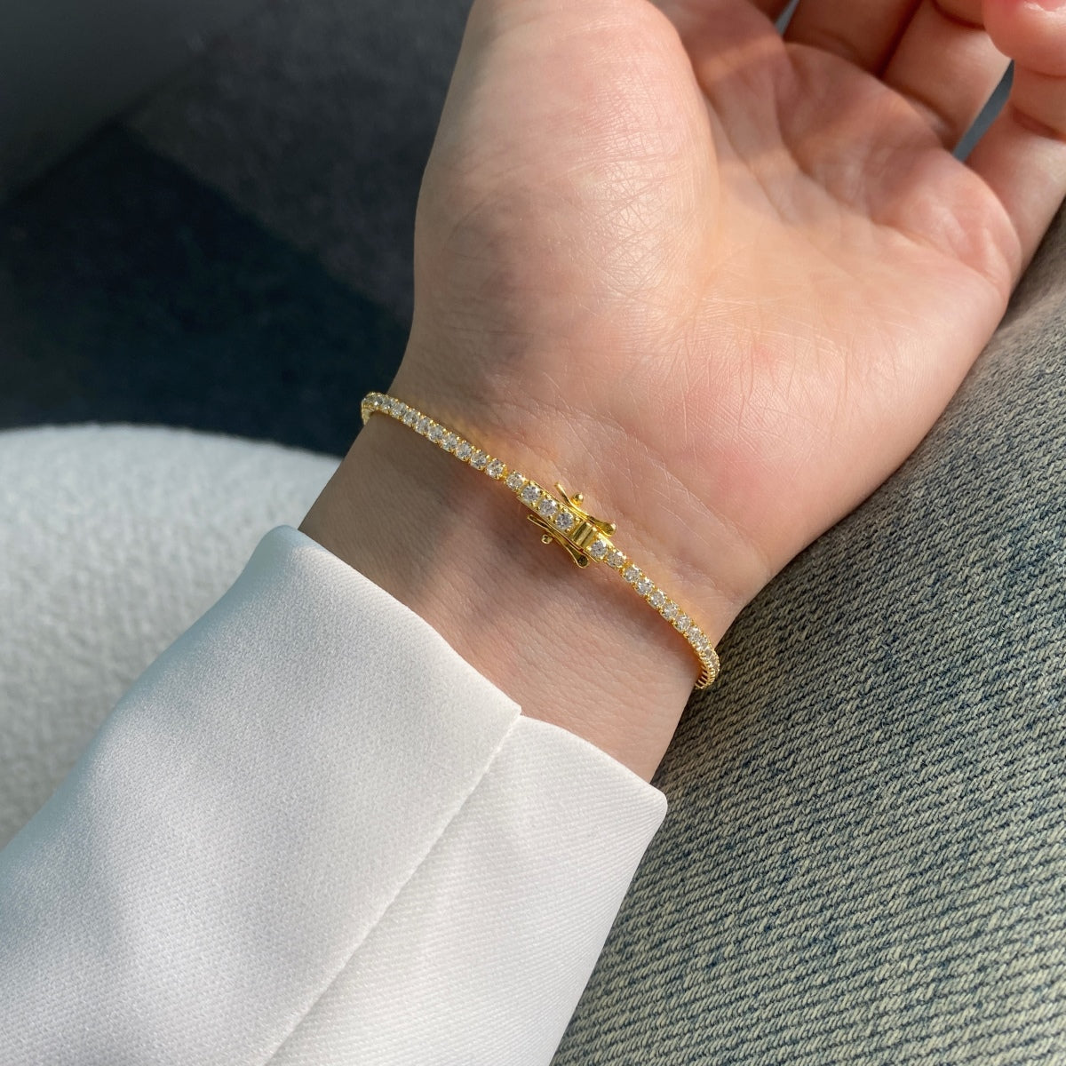 [Royal Jewelry]Radiant Colorful Round Cut Party Bracelet