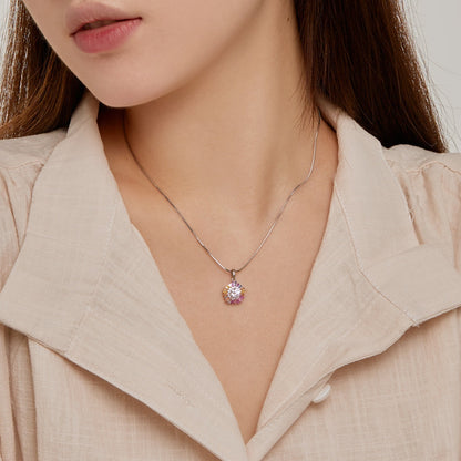 [Royal Jewelry]Charming Flower Colorful Necklace