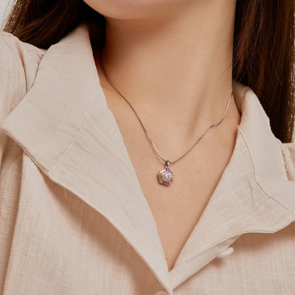 [Royal Jewelry]Charming Flower Colorful Necklace