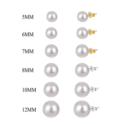 [Royal Jewelry]Delicate Pearl Earrings