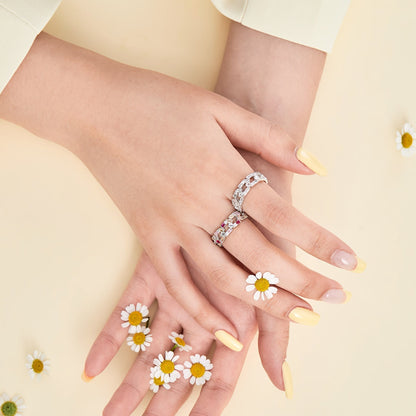 [Royal Jewelry]Sparkling Vibrant Emerald Cut Daily Ring