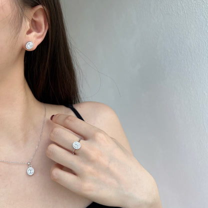 [Royal Jewelry]Delicate Radiant Oval Cut Daily Earrings