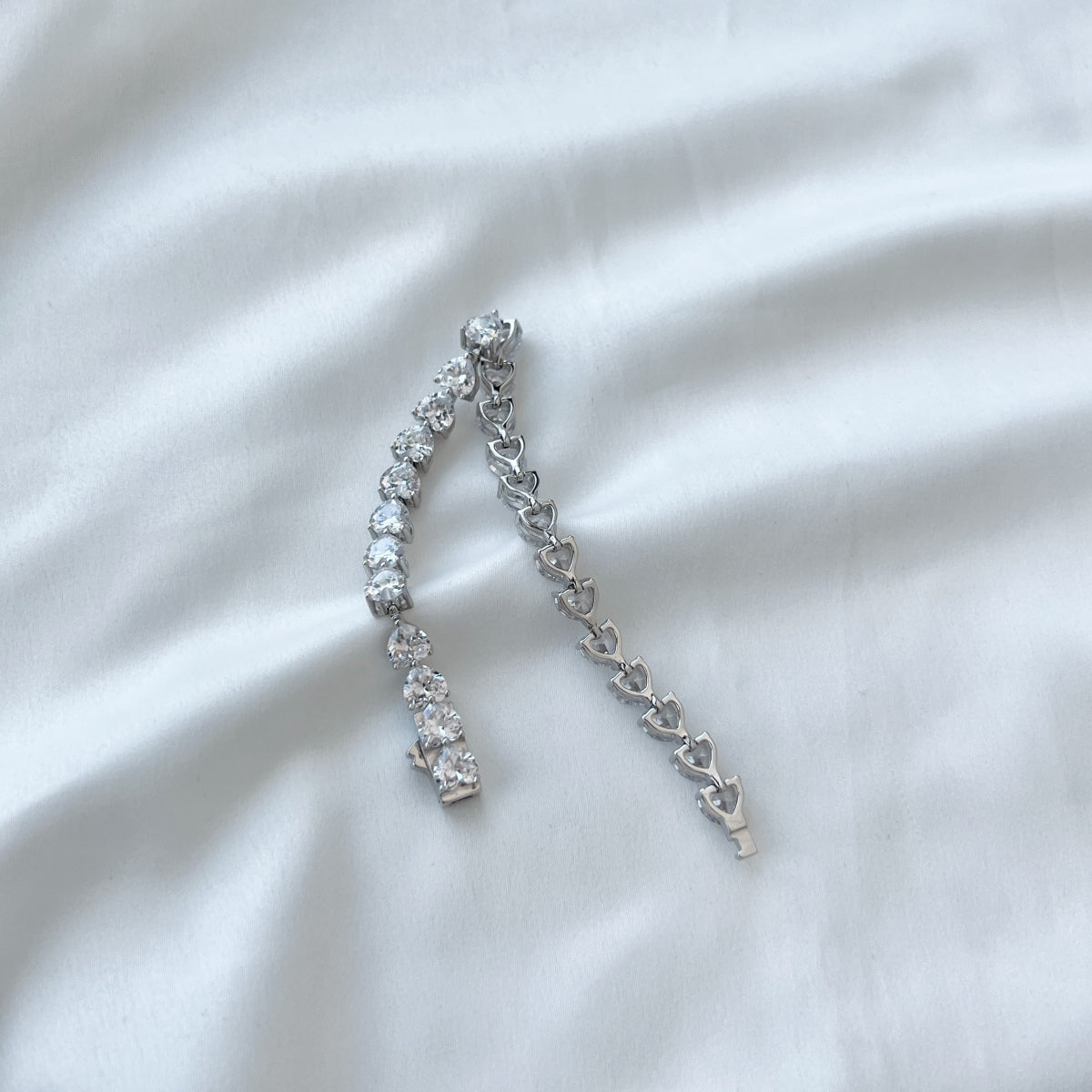 [Royal Jewelry]0.75 Carat Elegant Romantic Heart Shape Lover Bracelet