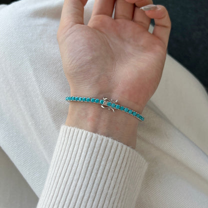 [Royal Jewelry]Dainty Charming Round Cut Tennis Bracelet