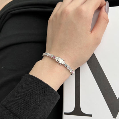 [Royal Jewelry]Dazzling Radiant Multi Cut Daily Bracelet