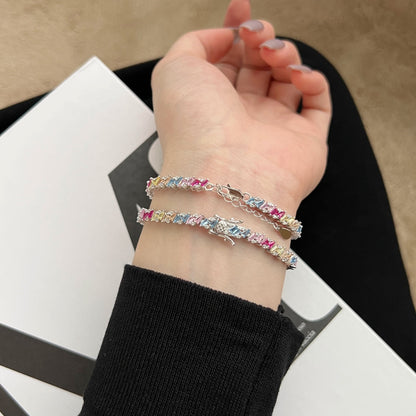 [Royal Jewelry]Ornate Sparkling Multi Cut Party Bracelet