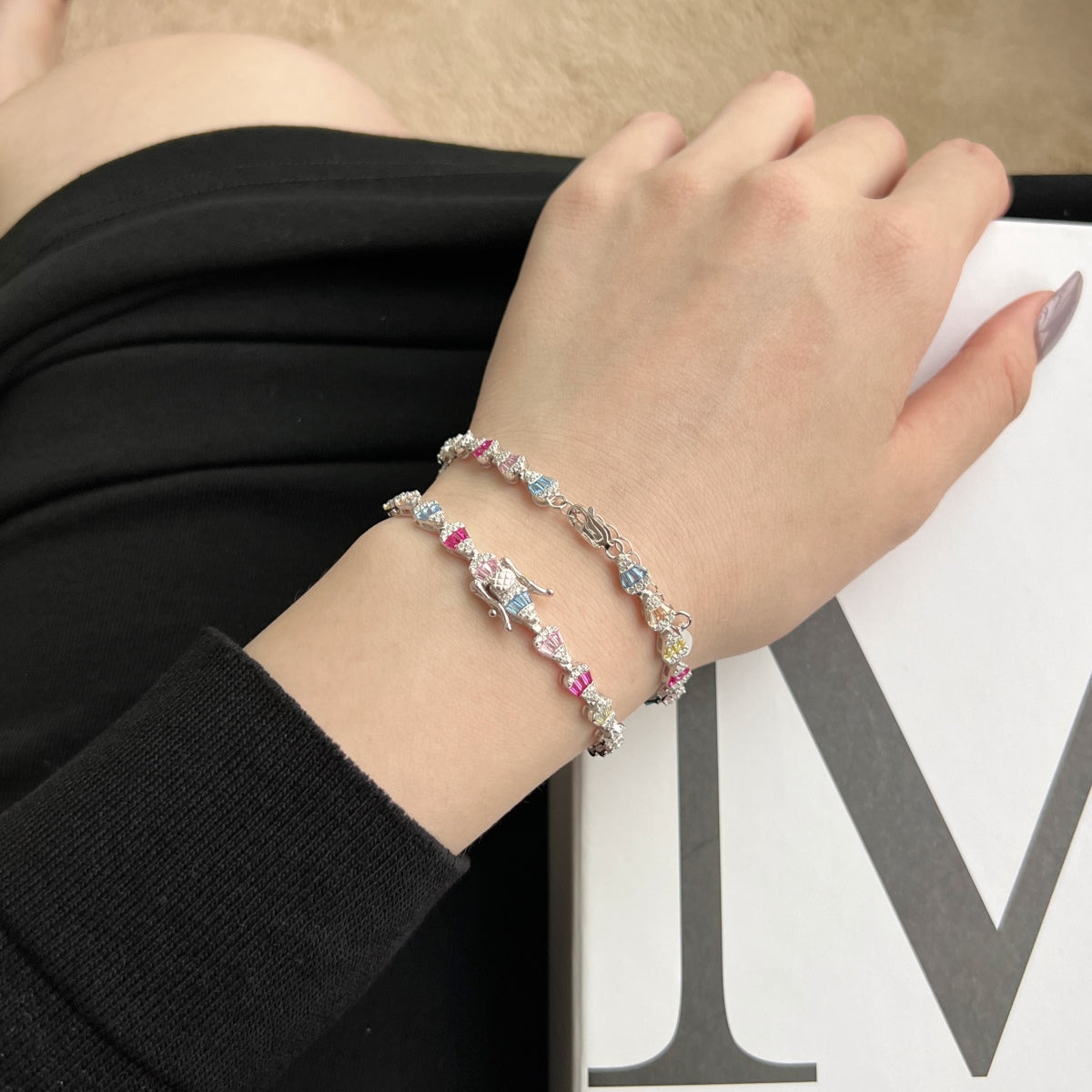 [Royal Jewelry]Radiant Water Drop Shape Daily Bracelet
