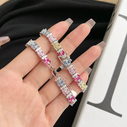 [Royal Jewelry]Delicate Colorful Multi Cut Party Bracelet