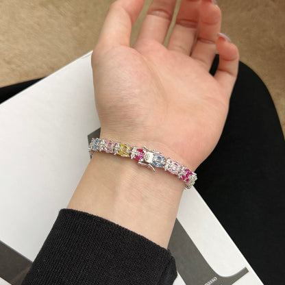 [Royal Jewelry]Delicate Colorful Multi Cut Party Bracelet