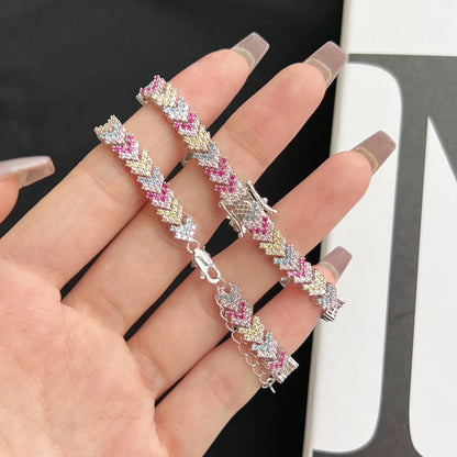 [Royal Jewelry]Ornate Sparkling Round Cut Party Bracelet