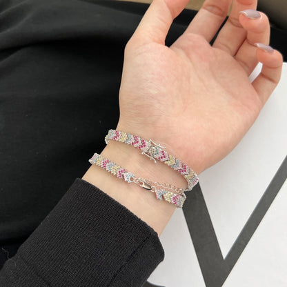 [Royal Jewelry]Ornate Sparkling Round Cut Party Bracelet