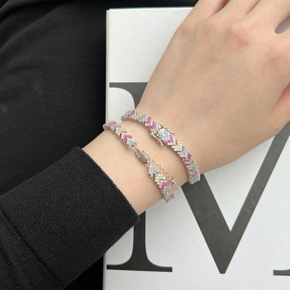 [Royal Jewelry]Ornate Sparkling Round Cut Party Bracelet