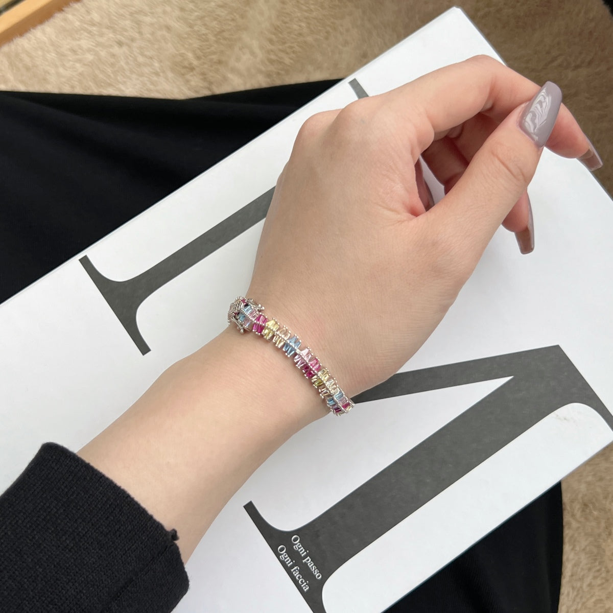 [Royal Jewelry]Sparkling Exquisite Multi Cut Party Bracelet