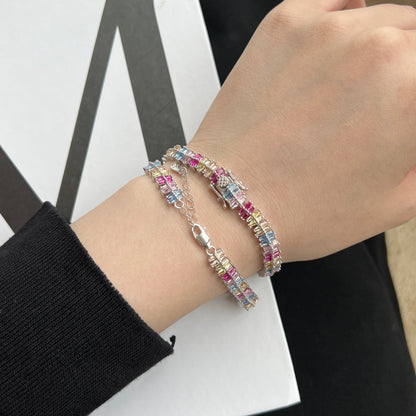 [Royal Jewelry]Sparkling Exquisite Multi Cut Party Bracelet