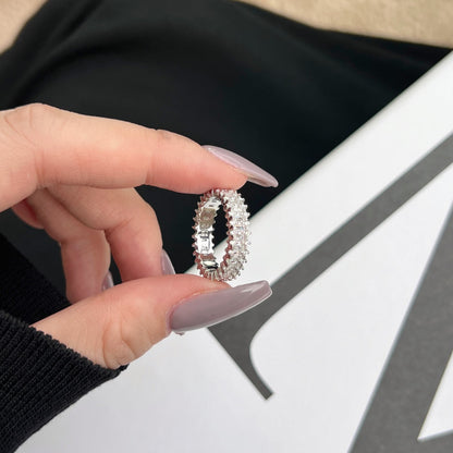 [Royal Jewelry]Splashy Ornate Emerald Cut Cocktail Ring