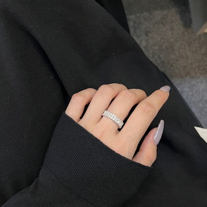 [Royal Jewelry]Splashy Ornate Emerald Cut Cocktail Ring