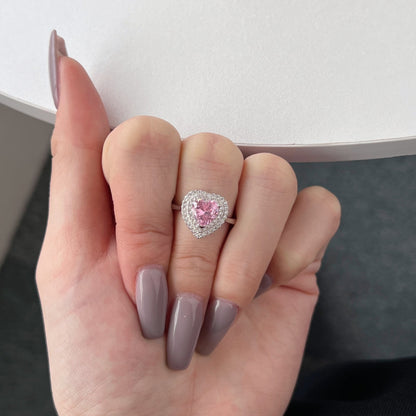 [Royal Jewelry]Delicate Ebullient Heart Shape Wedding Ring