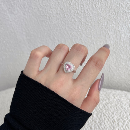 [Royal Jewelry]Delicate Ebullient Heart Shape Wedding Ring