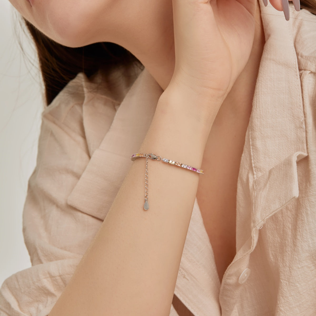 [Royal Jewelry]Delicate Romantic Heart Shape Lover Bracelet