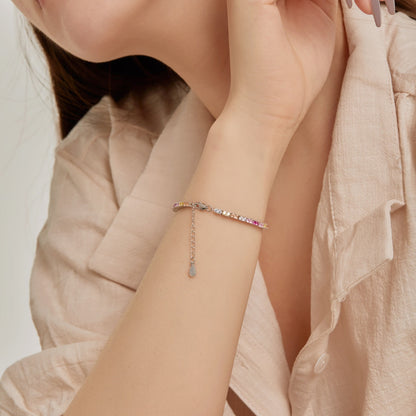 [Royal Jewelry]Delicate Romantic Heart Shape Lover Bracelet