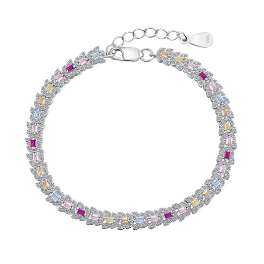 [Royal Jewelry]Delicate Colorful Multi Cut Daily Bracelet