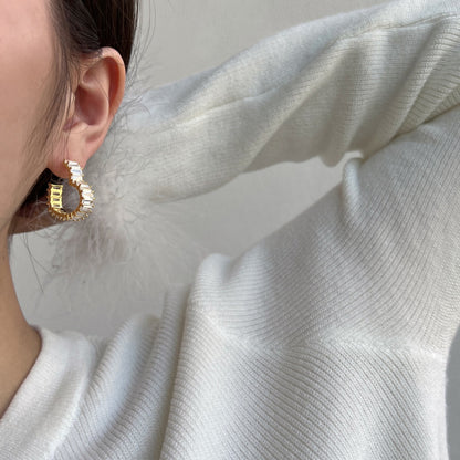 [Royal Jewelry]Radiant Heart Cutout Earrings