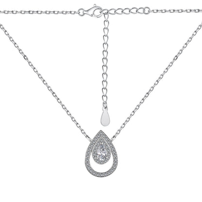 [Royal Jewelry]Sparkling Pear Cut Necklace