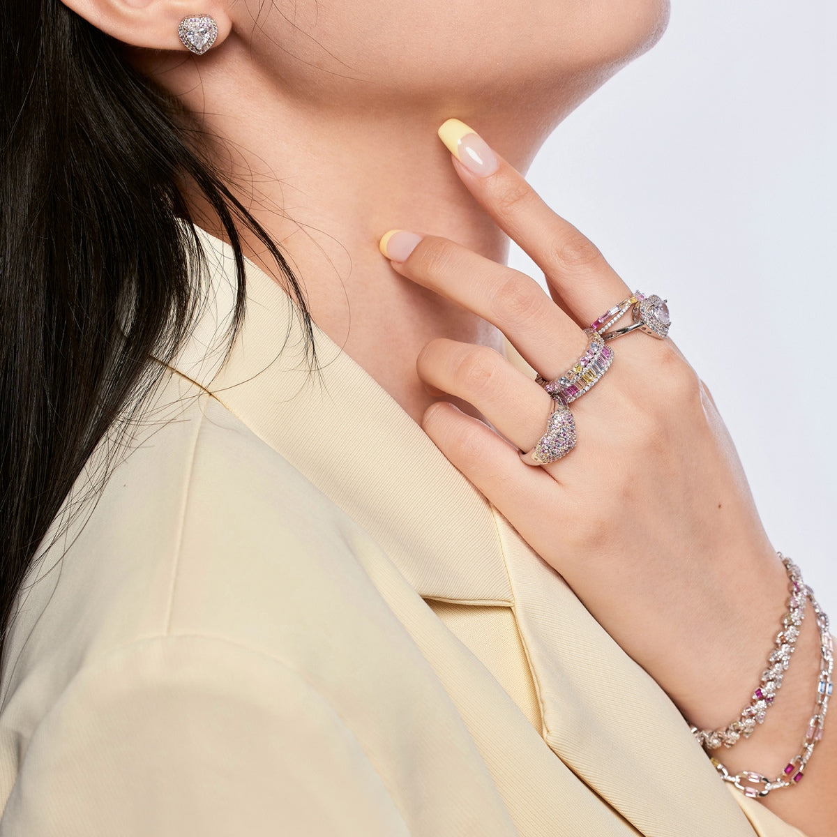 [Royal Jewelry]Delicate Ebullient Heart Shape Wedding Ring