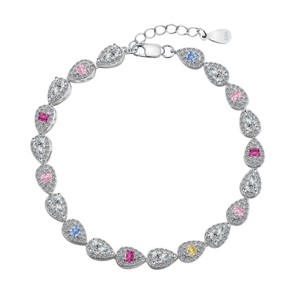 [Royal Jewelry]0.25 Carat Radiant Water Drop Shape Daily Bracelet