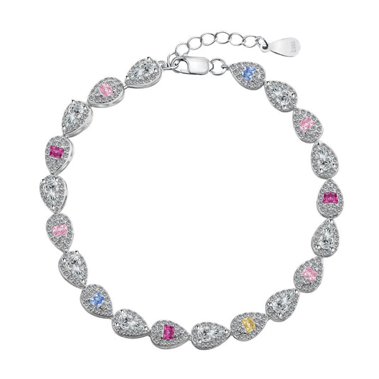 [Royal Jewelry]0.25 Carat Radiant Water Drop Shape Daily Bracelet