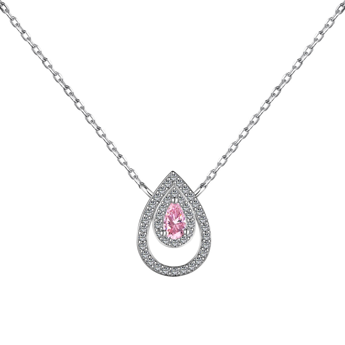 [Royal Jewelry]Sparkling Pear Cut Necklace