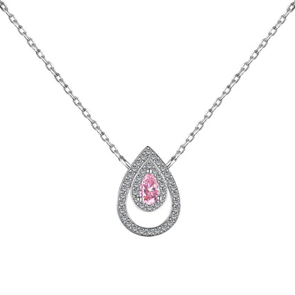 [Royal Jewelry]Sparkling Pear Cut Necklace