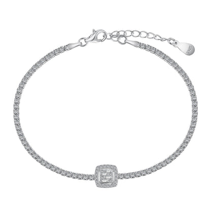 [Royal Jewelry]Luxurious Dazzling Square Shape Banquet Bracelet
