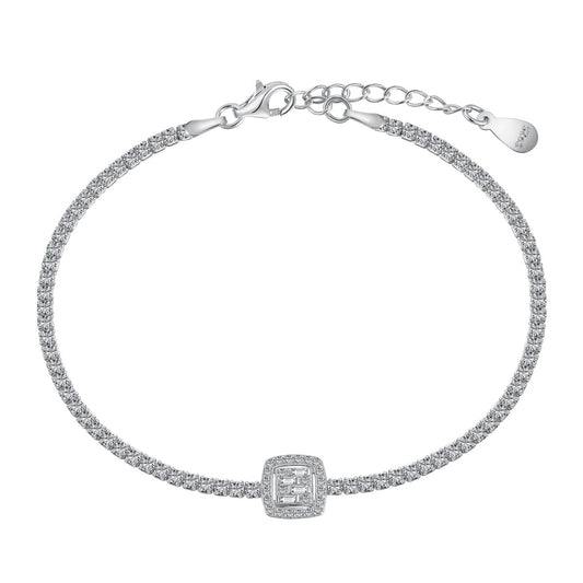 [Royal Jewelry]Luxurious Dazzling Square Shape Banquet Bracelet